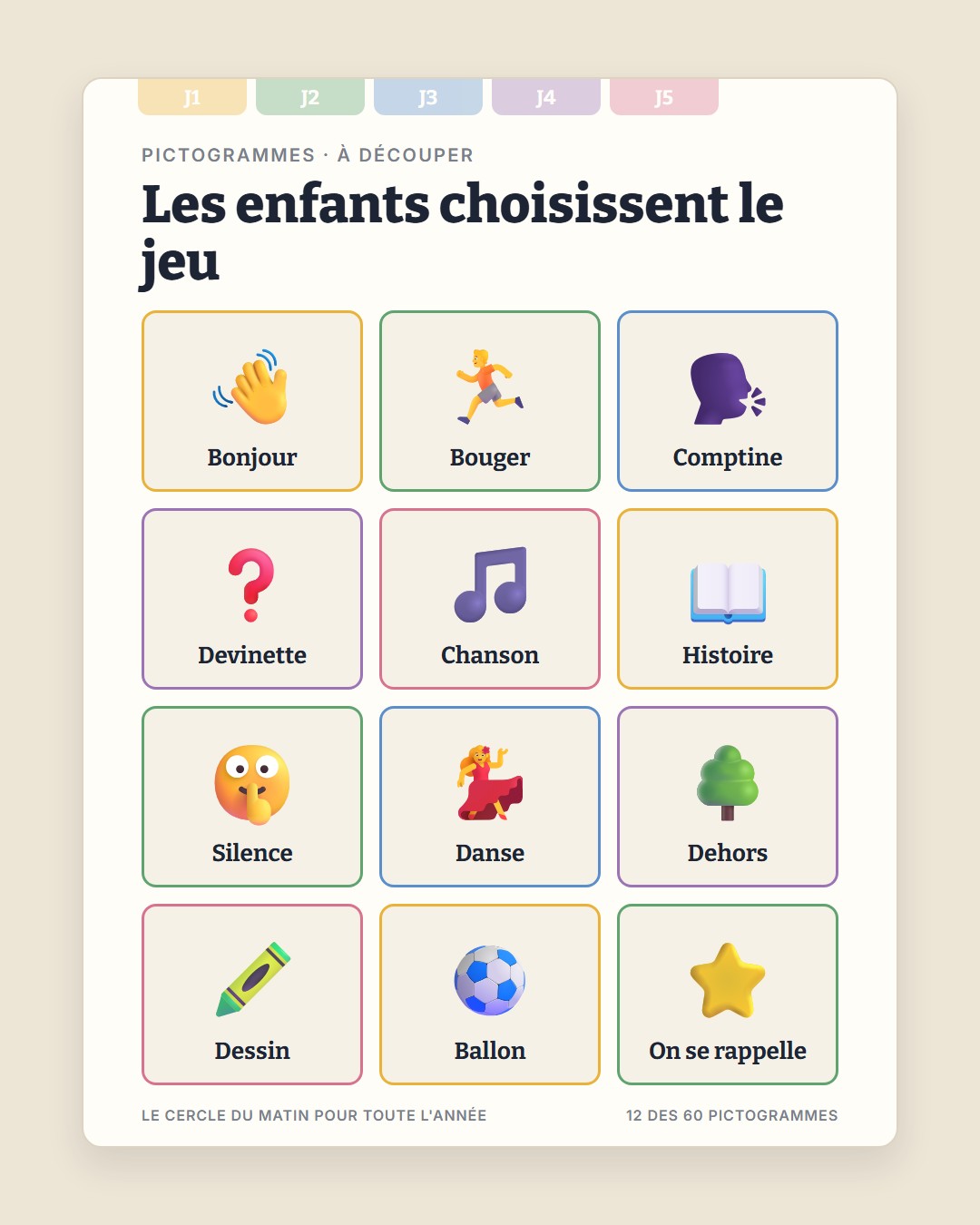 Pictogrammes à découper